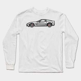 Chevrolet Corvette C6 Blade Silver Digital painting Long Sleeve T-Shirt